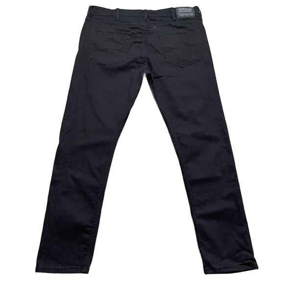 Signature Levi Strauss & Co Slim Fit Black Denim Jeans - Picture 1 of 9
